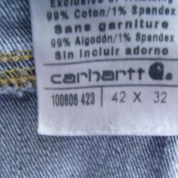 Carhartt 5 Pocket Work Jeans Knee Pad Slots 42x32 - Picture 7 of 7